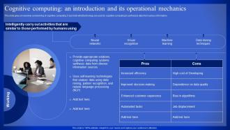 Latest Technologies Cognitive Computing An Introduction And Its Operational Mechanics