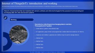 Latest Technologies Internet Of Things Iot Introduction And Working Ppt Slides Deck