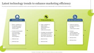 Latest Technology Trends To Enhance Marketing Efficiency Guide For Integrating Technology Strategy SS V