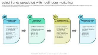 Latest Trends Associated With Healthcare Marketing Increasing Patient Volume With Healthcare Strategy SS V