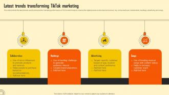 Latest Trends Transforming Tiktok Marketing