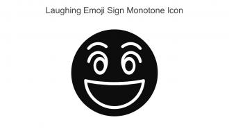 Laughing Emoji Sign Monotone Icon In Powerpoint Pptx Png And Editable Eps Format