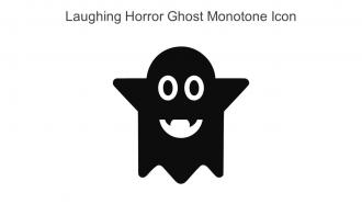 Laughing Horror Ghost Monotone Icon In Powerpoint Pptx Png And Editable Eps Format