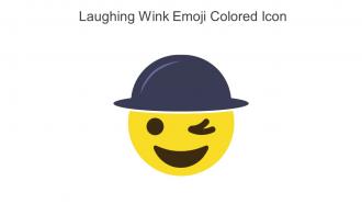 Laughing Wink Emoji Colored Icon In Powerpoint Pptx Png And Editable Eps Format