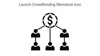 Launch Crowdfunding Monotone Icon In Powerpoint Pptx Png And Editable Eps Format