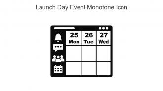 Launch Day Event Monotone Icon In Powerpoint Pptx Png And Editable Eps Format