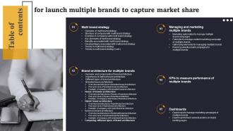 Launch Multiple Brands To Capture Market Share Table Of Contents Ppt Slides Files