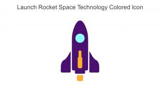 Launch Rocket Space Technology Colored Icon In Powerpoint Pptx Png And Editable Eps Format