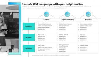 Launch Sem Campaign With Quarterly Timeline Optimizing Pay Per Click Campaign