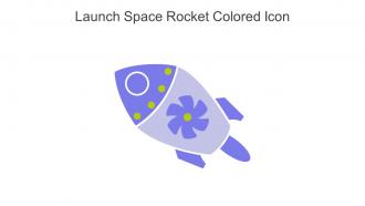 Launch Space Rocket Colored Icon In Powerpoint Pptx Png And Editable Eps Format
