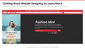 Launchrock Investor Funding Elevator Pitch Deck Clothing Brand Website Designing By Launchrock