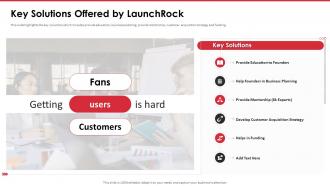 Launchrock Investor Funding Elevator Pitch Deck Key Solutions Offered By Launchrock