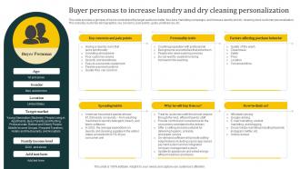 Laundromat Business Plan Buyer Personas To Increase Laundry And Dry Cleaning BP SS