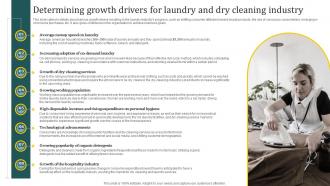 Laundromat Business Plan Determining Growth Drivers For Laundry And Dry Cleaning BP SS