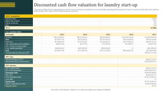 Laundromat Business Plan Discounted Cash Flow Valuation For Laundry Start Up BP SS