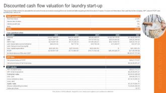 Laundry And Dry Cleaning Discounted Cash Flow Valuation For Laundry Start Up BP SS