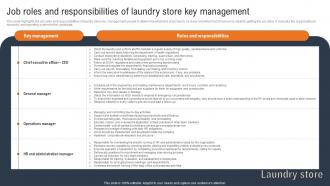 Laundry And Dry Cleaning Job Roles And Responsibilities Of Laundry Store Key Management BP SS