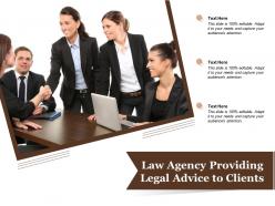 Law agency providing legal advice to clients