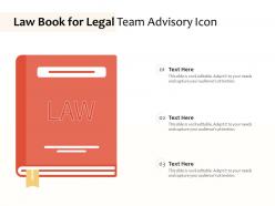 Law book for legal team advisory icon