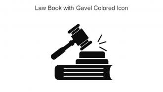 Law Book With Gavel Monotone Icon In Powerpoint Pptx Png And Editable Eps Format