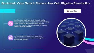 Law Coin Litigation Tokenization A Blockchain Based Case Study In Finance Training Ppt