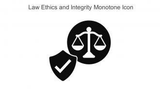 Law Ethics And Integrity Monotone Icon In Powerpoint Pptx Png And Editable Eps Format