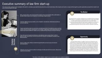 Law Firm Business Plan Executive Summary Of Law Firm Start Up BP SS