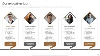 Law Firm Company Profile Our Executive Team Ppt Themes