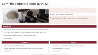 Law Firm Corporate Case Study Global Legal Services Company Profile Ppt Slides Demonstration