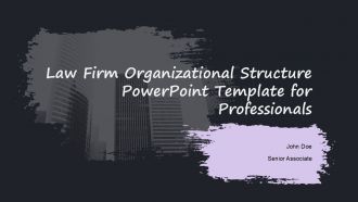 Law Firm Organizational Structure PowerPoint Template For Professionals PPT H