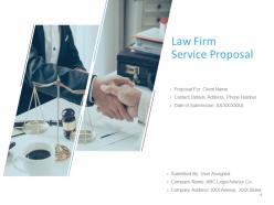 Law firm service proposal powerpoint presentation slides