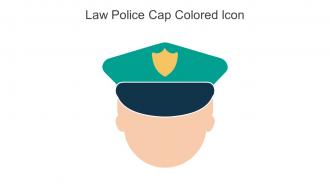 Law Police Cap Colored Icon In Powerpoint Pptx Png And Editable Eps Format