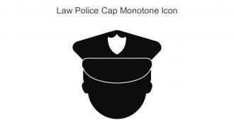 Law Police Cap Monotone Icon In Powerpoint Pptx Png And Editable Eps Format