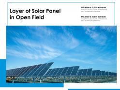 Layer of solar panel in open field