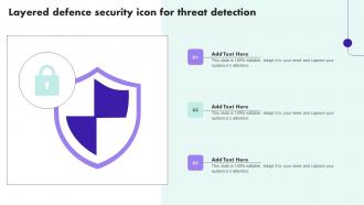 Layered Defence Security Icon For Threat Detection
