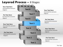 Layered process eight steps diagram 16