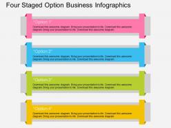 Lc four staged option business infographics flat powerpoint design