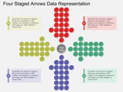 Ld four staged arrows data representation flat powerpoint design