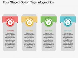 ld Four Staged Option Tags Infographics Flat Powerpoint Design