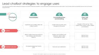 Lead Chatbot Strategies To Engage Users Conversational Marketing Strategies To Improve