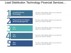 Lead distribution technology financial services digital marketing management cpb