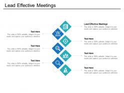 Lead effective meetings ppt powerpoint presentation outline example topics cpb