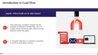 Lead Flow In Sales Process Training Ppt