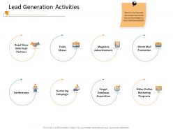 Lead generation activities trade show ppt powerpoint presentation icon aids