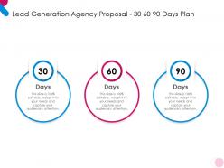 Lead generation agency proposal 30 60 90 days plan ppt powerpoint presentation ideas grid