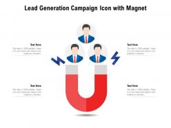 Lead generation campaign icon with magnet