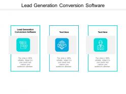 Lead generation conversion software ppt powerpoint presentation show slide cpb