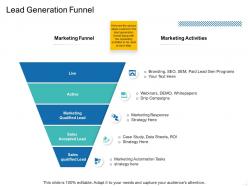 Lead generation funnel ppt powerpoint presentation summary visual aids