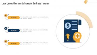 Lead Generation Icon To Increase Business Revenue