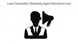 Lead Generation Marketing Agent Monotone Icon In Powerpoint Pptx Png And Editable Eps Format